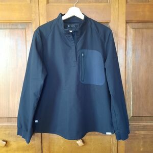 Figs Technical Collection Black 1/4 Zip Pullover Long-Sleeve Shirt Jacket XL